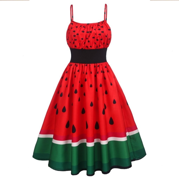 Retro Stage Dresses & Skirts - Retro Stage 1950s Swing Dress w Watermelon Design